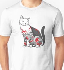 Camiseta unisex Gato en Cherry Blossom Tattoo