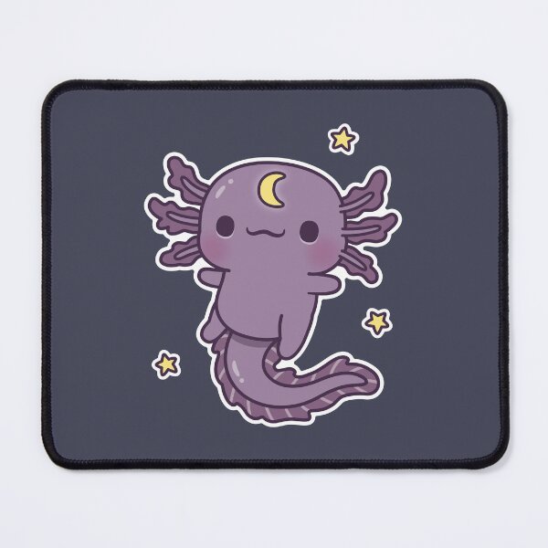 Item preview, Cute Black Axolotl With Crescent Moon Symbol designed and sold by rustydoodle.