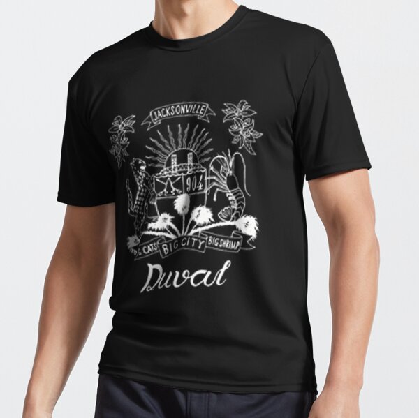 Duval Crest White Lettering on Orchid Active T-Shirt