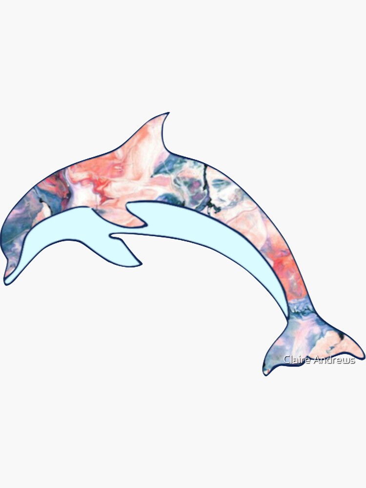 Paint Mixed Dolphin Design by Claireandrewss