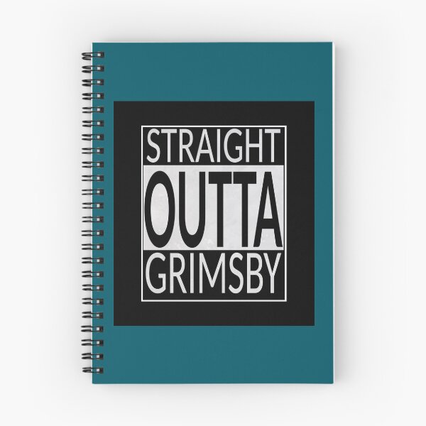 Item preview, Straight Outta Grimsby Black and White Drawstring Bag designed and sold by aagonzatez3.