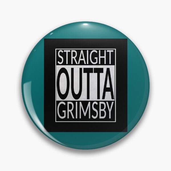 Item preview, Straight Outta Grimsby Black and White Drawstring Bag designed and sold by aagonzatez3.