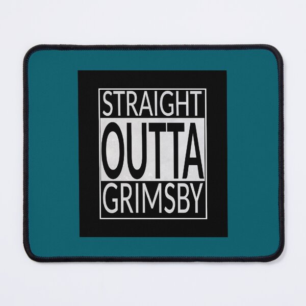 Item preview, Straight Outta Grimsby Black and White Drawstring Bag designed and sold by aagonzatez3.