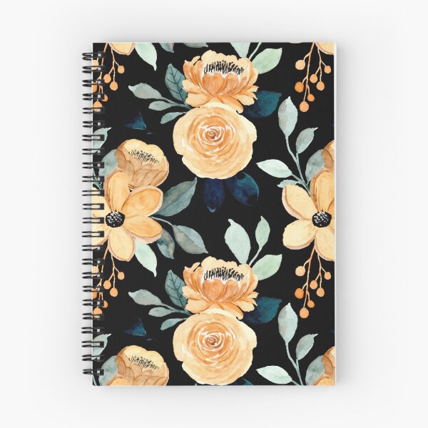 Item preview, Dark Midnight Yellow Roses Pattern designed and sold by PRINYOS.