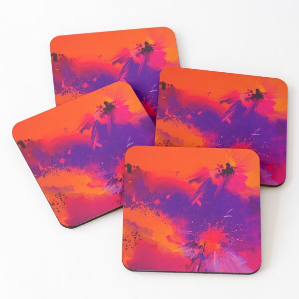 Item preview, Explosion of purple orange red designed and sold by Athena Milonas.