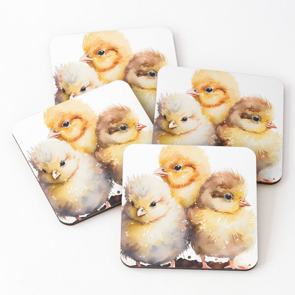Item preview, Three Cute Fluffy Yellow Baby Chicks Easter designed and sold by CGSGraphics.
