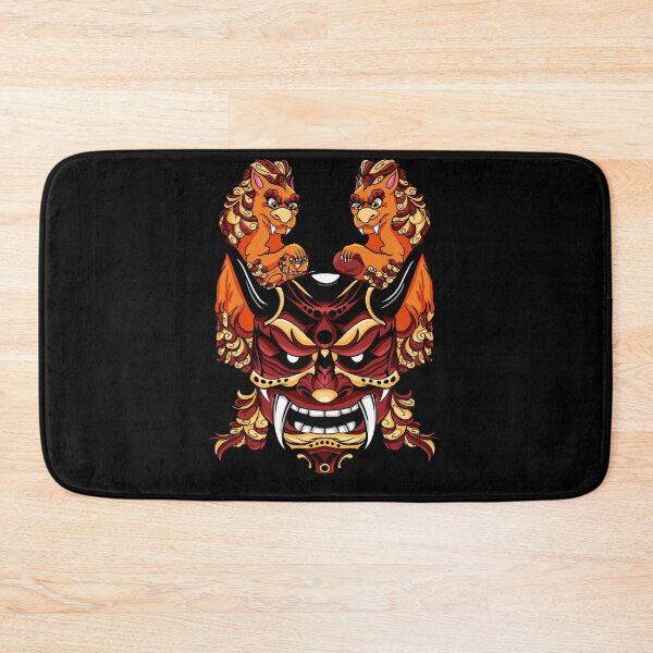 Item preview, Shisa and Japanese Demon (Oni) Mask  designed and sold by gensgraphics.