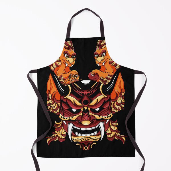 Item preview, Shisa and Japanese Demon (Oni) Mask designed and sold by gensgraphics.