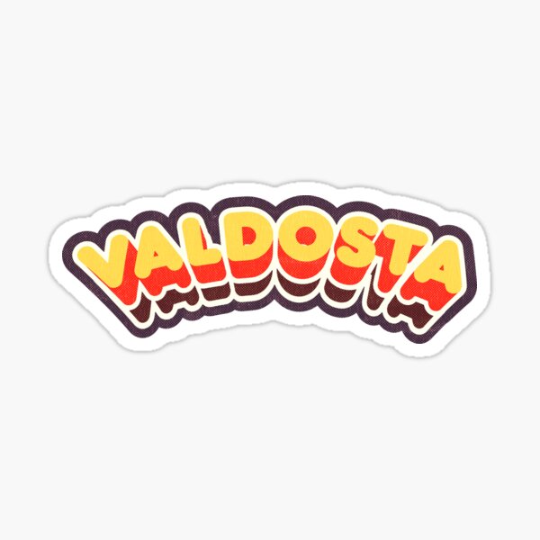 "Valdosta, GA Retro Curve" Sticker by retroready Redbubble