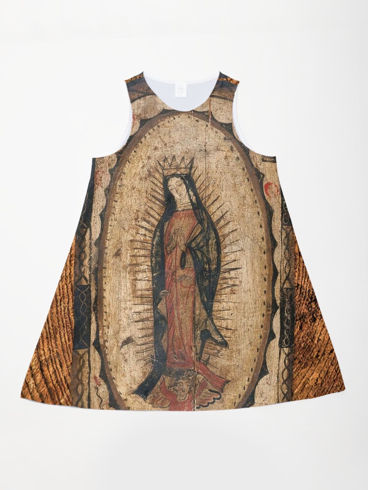 Our Lady of Guadalupe Virgin Mary Wood Look" A-Line Dress for Sale by  hispanicworld | Redbubble
