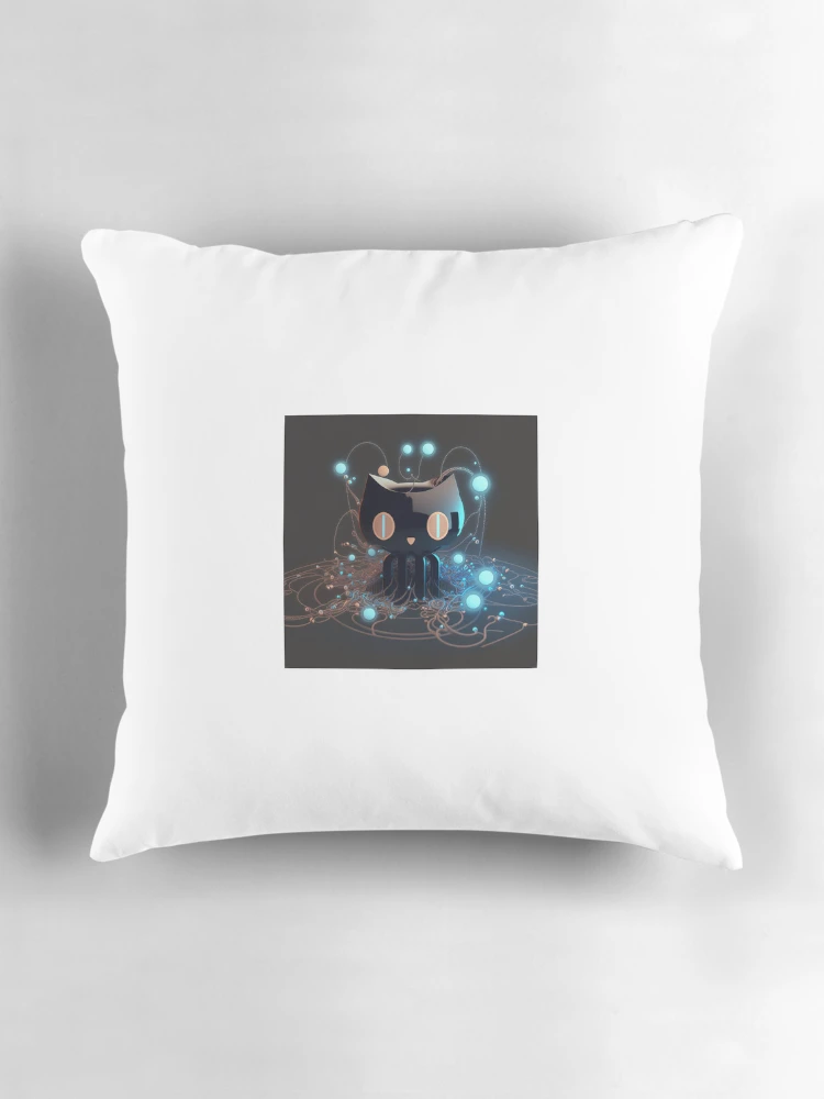 Thumbnail 3 of 4, Pillow, github git AI art work designed and sold by developerfriday.