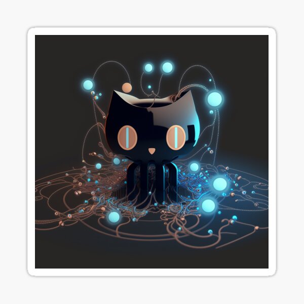 github git AI art work Sticker for Sale by developerfriday