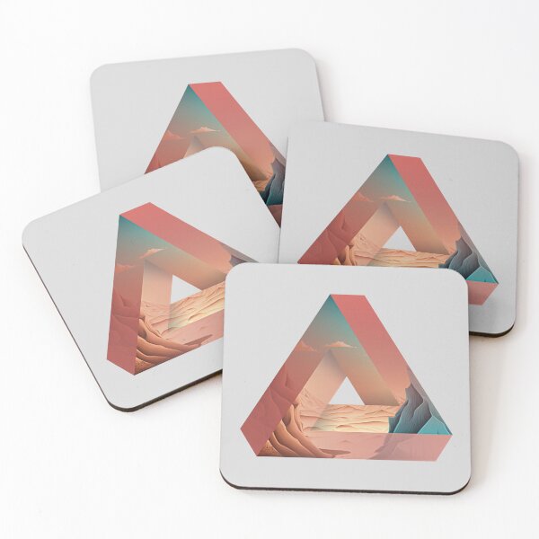 Item preview, Penrose Triangle | Impossible Geometric Shape | Surreal | Salvador Dali | Red designed and sold by Atlantee.