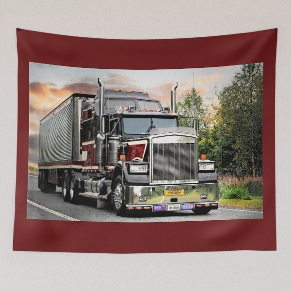 Item preview, Classic American Semi Trailer Truck Trucking Digital Art designed and sold by Taina Sohlman.