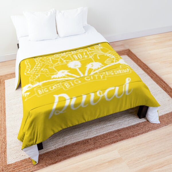 Duval Crest White Lettering on Gold Comforter