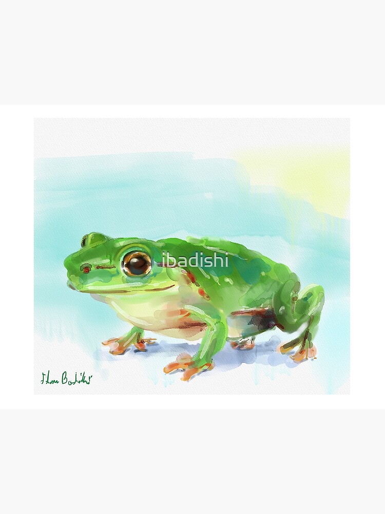 frog watercolor painting