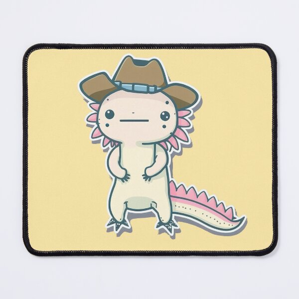 Item preview, Cute Axolotl Cowboy(Transparent) designed and sold by pastelcountrytx.