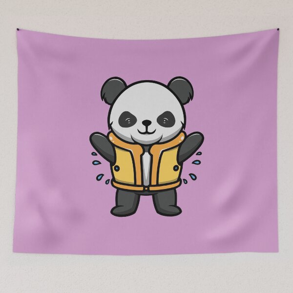 Item preview, Cute Panda wearing lifebelt designed and sold by cubbone.
