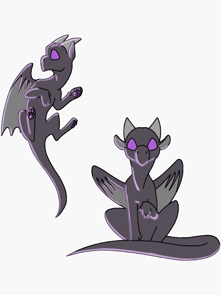 "Minecraft Baby Ender Dragon" Sticker for Sale by DuskShadowDraws