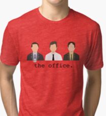 Jim, Dwight, Michael- The Office Tri-blend T-Shirt