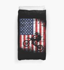 Funda nórdica Bandera americana Motocross Dirtbike