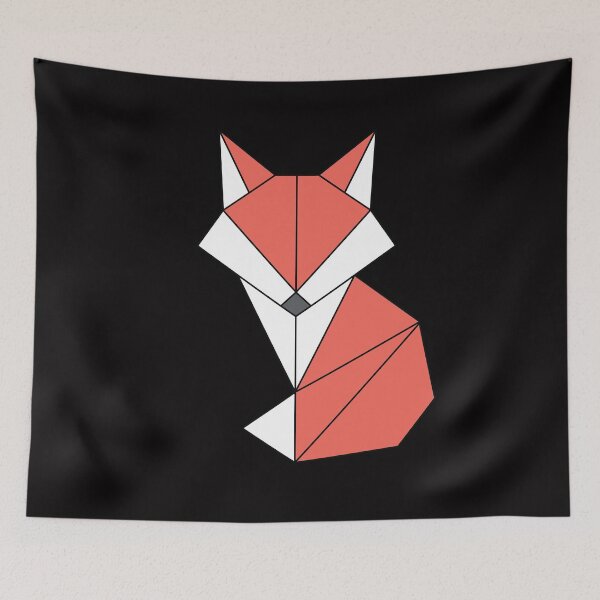 Aperçu de l'œuvre Renard Origami Géométrique créée et vendue par NMattsonDesigns.