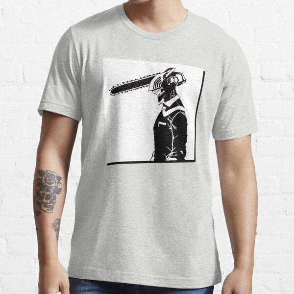 "Denji in Chainsaw Man Hybrid (White Black) Chainsaw Man" Tshirt for