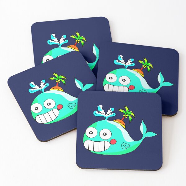 Item preview, Fun Little Green Island Ocean Whale designed and sold by ChristinasMess.