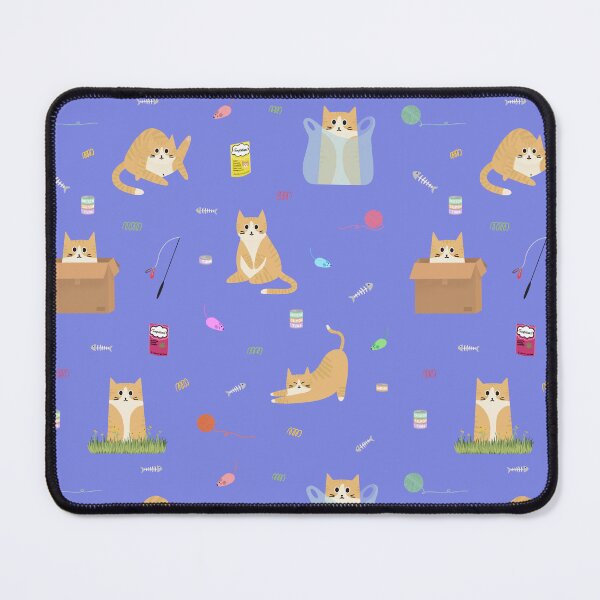 Item preview, Orange and White Cat Cute Party Pattern designed and sold by BluebellPainter.