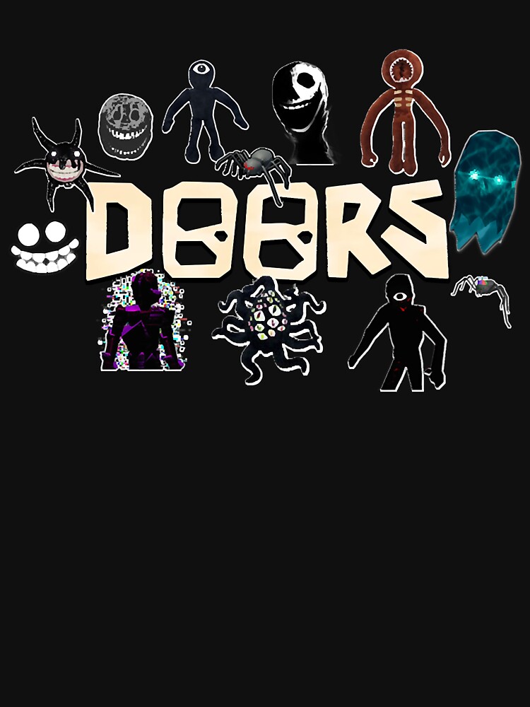 Christmas gift. Roblox, Doors, Videogame, Monsters | Lightweight Hoodie