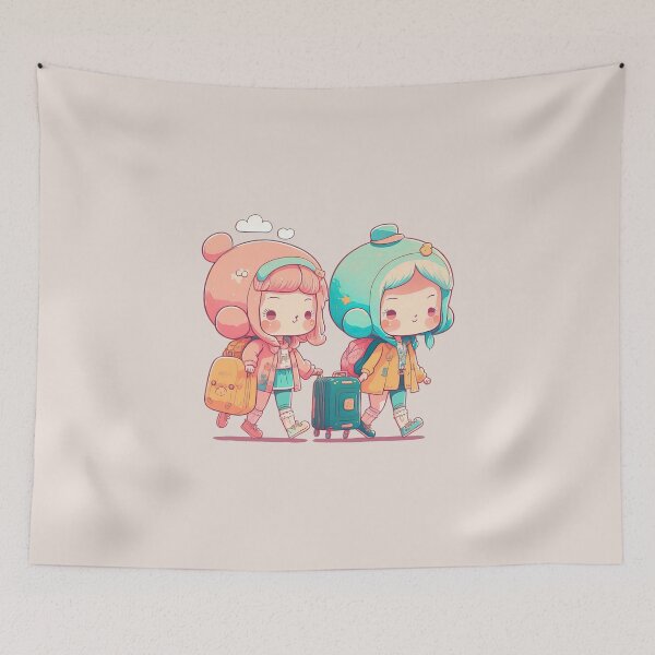 Item preview, Globetrotting Girls, a Suitcase-Pushing Adventure designed and sold by ultra-cute.