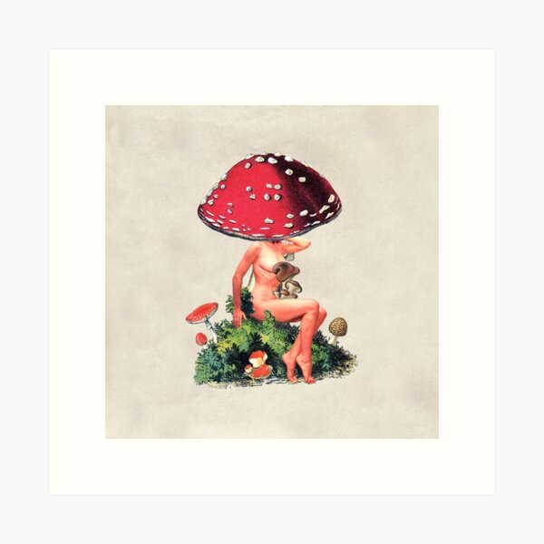 Art & Collectibles Digital Prints Soft Pink Psychedelic Mushroom Magic ...