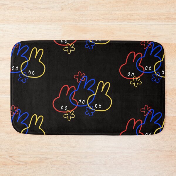 Item preview, cute bunny streaked rabbit red yellow blue rabbit flower designed and sold by UnloveToy10.