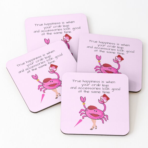 Item preview, HAPPINESS CRAB LEGS/ACCESSORIES PINK #2 PALE PINK BACKGROUND  designed and sold by EllieMonroe.