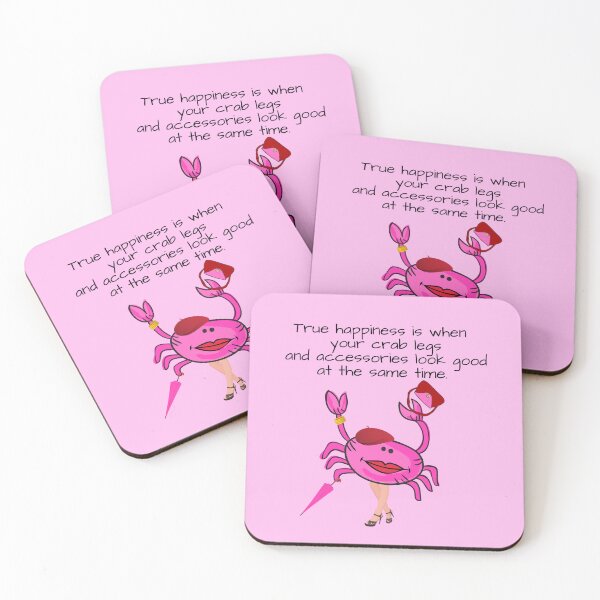 Item preview, HAPPINESS CRAB LEGS/ACCESSORIES PINK #3 PINK BACKGROUND  designed and sold by EllieMonroe.