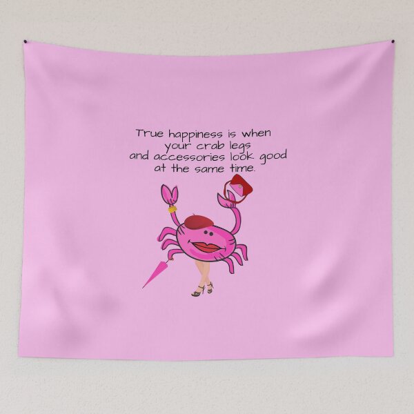 Item preview, HAPPINESS CRAB LEGS/ACCESSORIES PINK #3 PINK BACKGROUND  designed and sold by EllieMonroe.