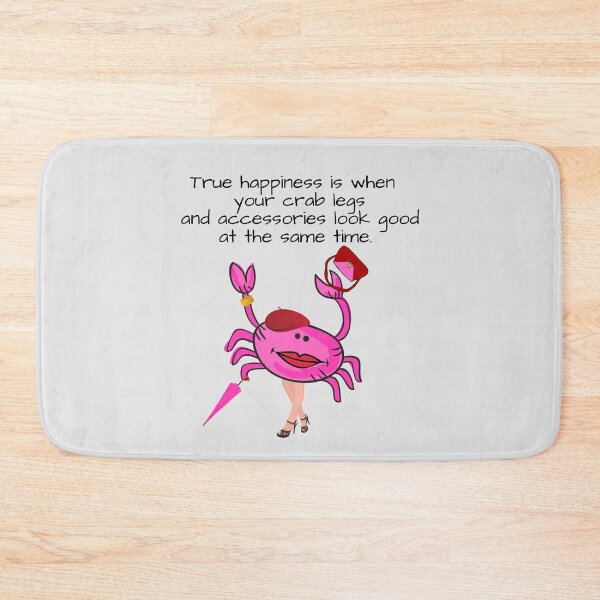 Item preview, HAPPINESS CRAB LEGS/ACCESSORIES PINK #4 LT GREY BACKGROUND  designed and sold by EllieMonroe.
