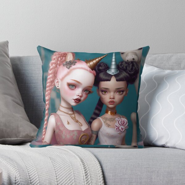 Unicorn Party 2 Throw Pillow