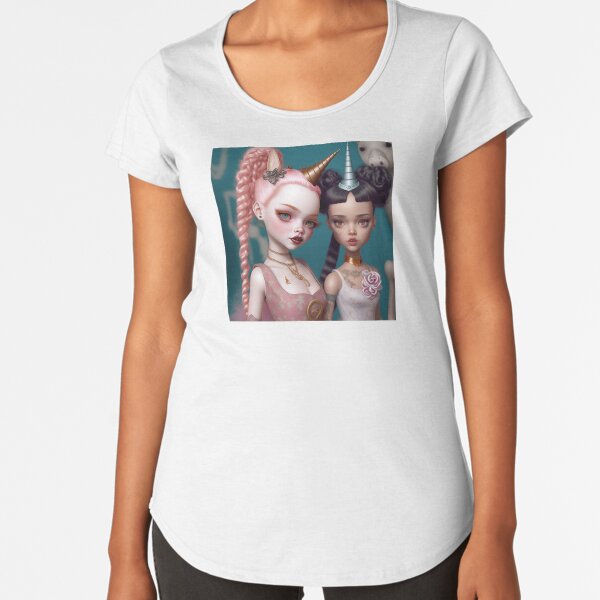 Unicorn Party 2 Premium Scoop T-Shirt