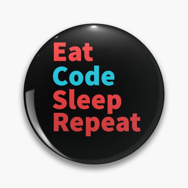 Item preview, Eat code sleep repeat-inspirational, coders red and blue designed and sold by Master4art.