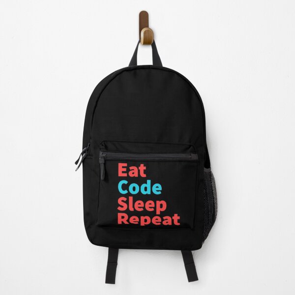Item preview, Eat code sleep repeat-inspirational, coders red and blue designed and sold by Master4art.