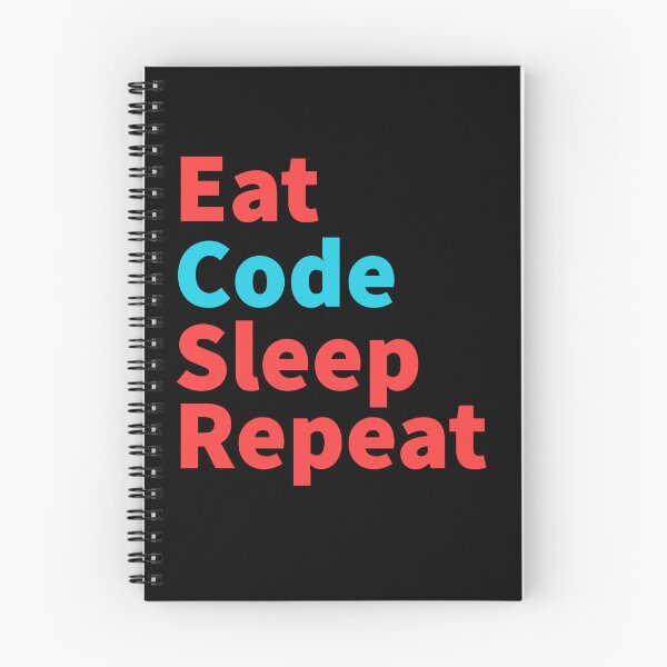 Item preview, Eat code sleep repeat-inspirational, coders red and blue designed and sold by Master4art.