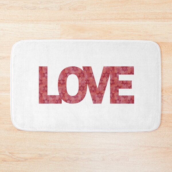 Item preview, Love with Jewish Stars inside red designed and sold by NJGDesigns.