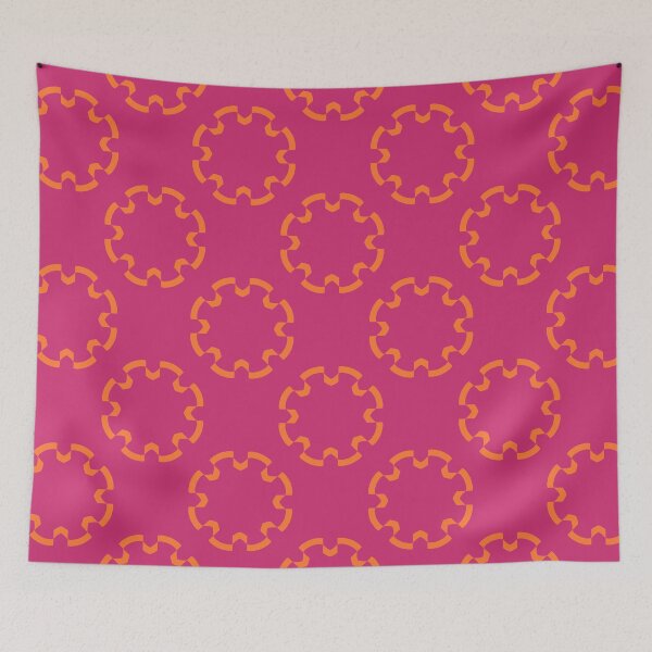 Item preview, Orange Geometric Circle Pattern designed and sold by KeksWorkroom.