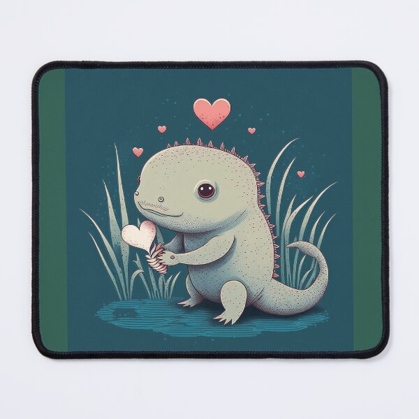 Item preview, VALENTINE AXOLOTL IN LOVE Midjourney AI Artwork designed and sold by davidjulie.