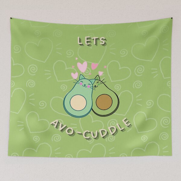 Item preview, Valentine's Day - Lets avo-cuddle (Green) designed and sold by INSOMNIAC101.