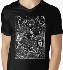 Cremigste Creme T-Shirt mit V-Ausschnitt für Männer