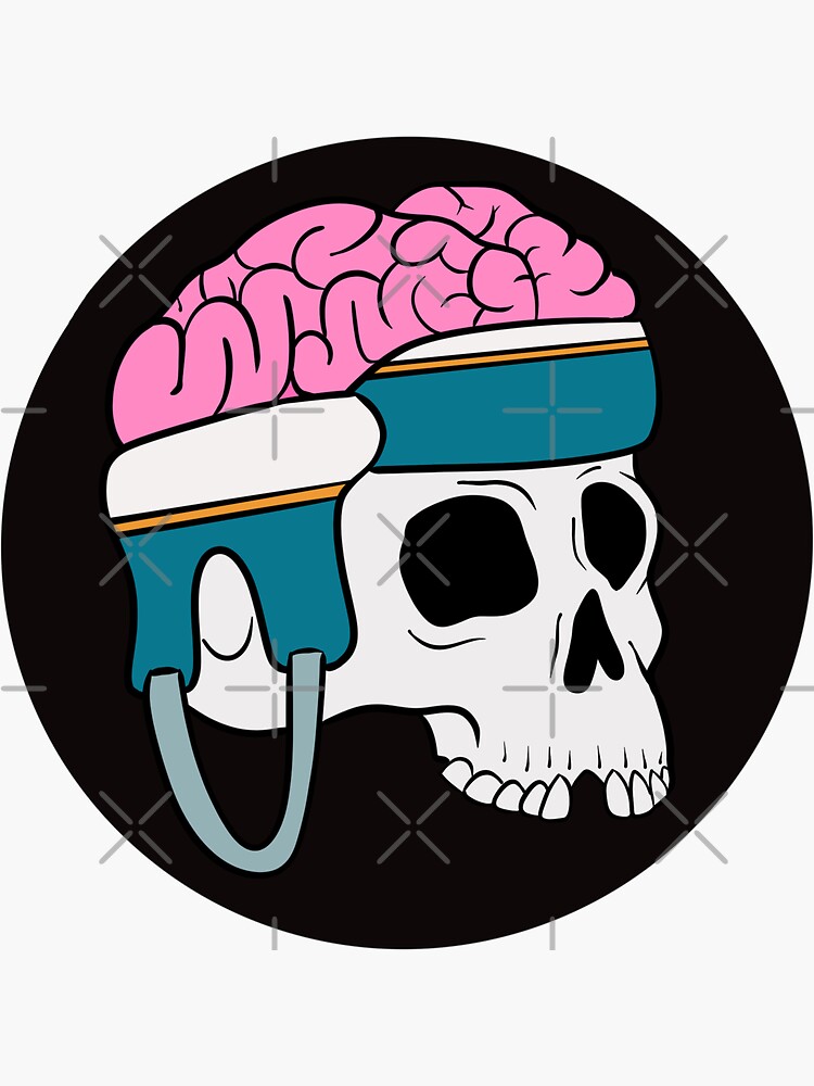 "Hockey Helmet Skull" Sticker for Sale by Theodosiagraces Redbubble