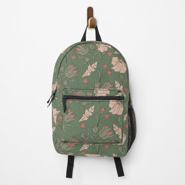 Item preview, William Morris Art Nouveau floral design green ground vintage floral pattern designed and sold by Kallandra.