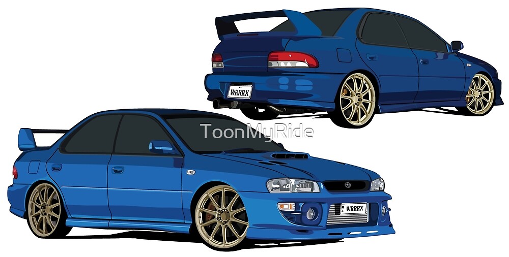 Wrx Sti Cartoon By Toonmyride Redbubble 7751